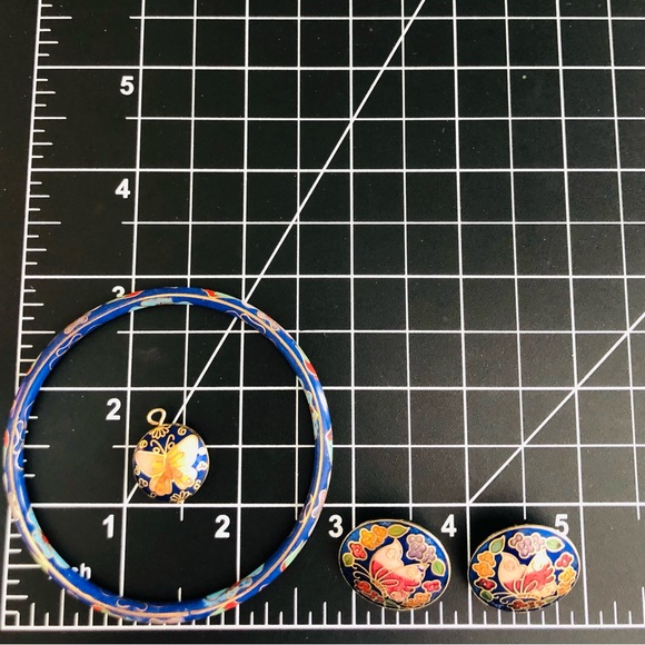 Vintage Butterfly Cloisonné Jewelry Lot - Picture 7 of 8